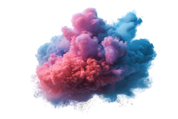 Abstract cloud-like form of vibrant pink and blue