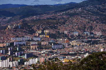 Villages and buildings in downtown Caracas. Urban view of the streets of the capital city of Venezuela