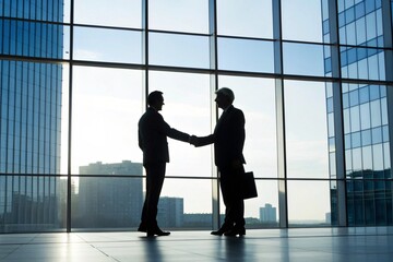 Fototapeta premium Successful Business Partnership A Handshake Agreement