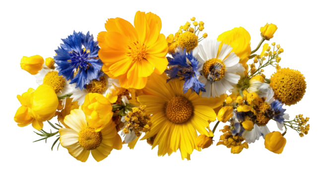 Vibrant flower bouquet, close-up