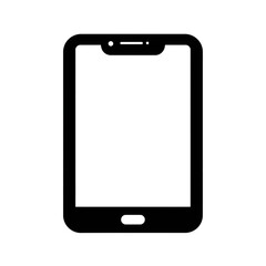 Smartphone Icon Simple Black Mobile Phone Silhouette