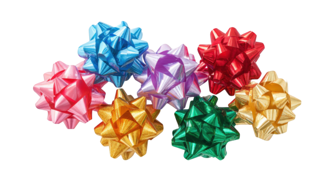 Colorful gift bows in a cluster - Powered by Adobe