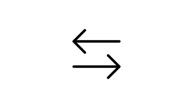 Transfer arrow icon animation. Arrow icon animation.