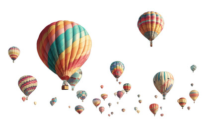 Obraz premium Colorful hot air balloons in a vibrant sky