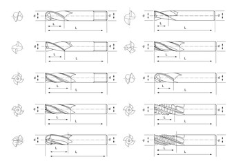 Milling cutters - Fresas