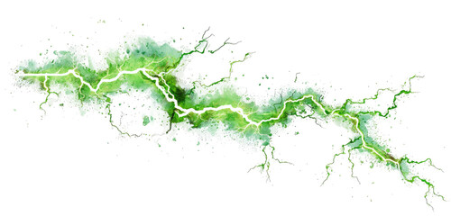 Obraz premium Detailed, stylized map of a green island. Abstract island topography shows light green/white patterns suggesting elevation and vegetation