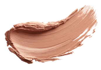 Peachy-nude makeup smear