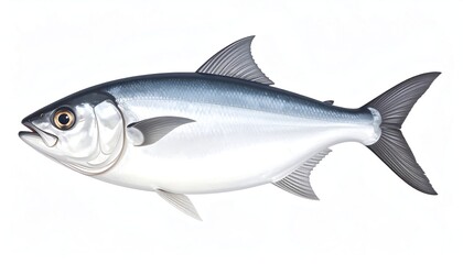 Fototapeta premium Side view of a realistic illustration of a fish