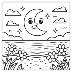 Seaside Serenity Coloring Pages