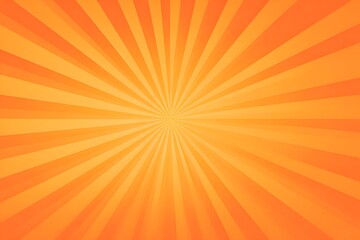 A flat orange background with rays of light radiating from the center,