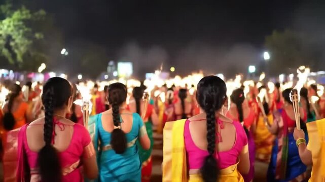 Indian crowd came alive as they danced to the beat of traditional music, while celebrating the joyous occasion of Diwali. Generative AI