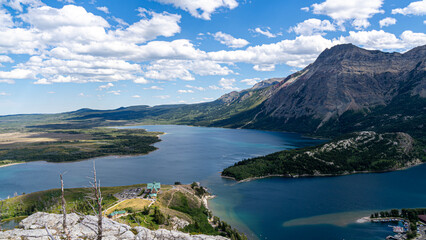 Scenery along Bear's Hump Trail of Waterton lake national park, Waterton, Alberta, Canada