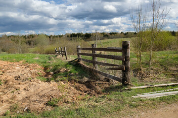 Obraz premium old wooden fence