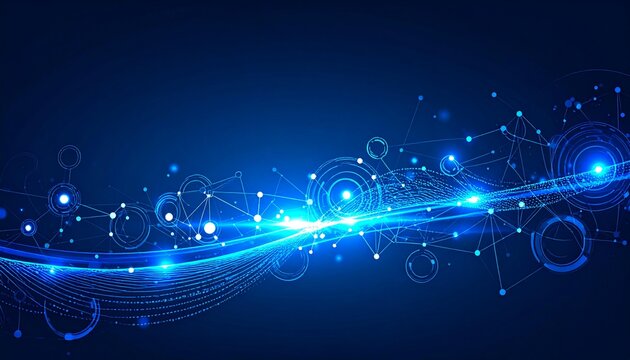 Futuristic Digital Technology Background - Powered by Adobe