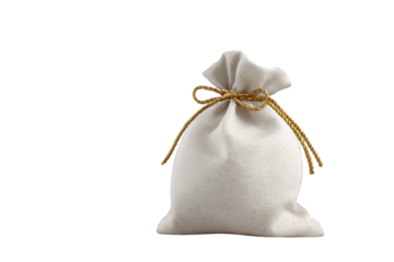 Simple, off-white cloth sack