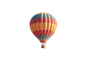 Colorful hot air balloon against a black background (4)