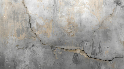 Obraz premium Aged Concrete Wall. macro photograph of a deeply textured, aged concrete wall. The surface is filled with cracks, subtle discoloration, and coarse, granular details. The lighting should be even