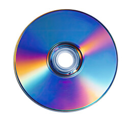 Close-up of a colorful CD