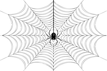 spider web handdrawn vector