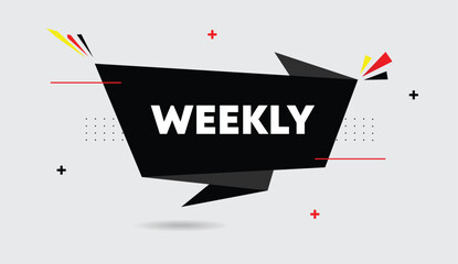 weekly editable vector illustration template design black yellow red elements shapes light gray abstract business background editable template vector art modern style creative layout graphic design