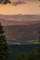 Sudety o zachodzie słońca