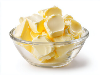 stock footage of a bowl of butter with a white background