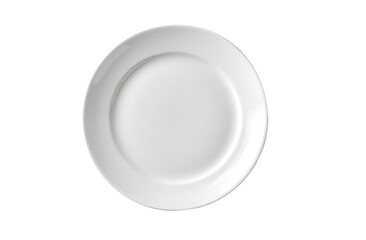 Empty round white dinner plate (1)