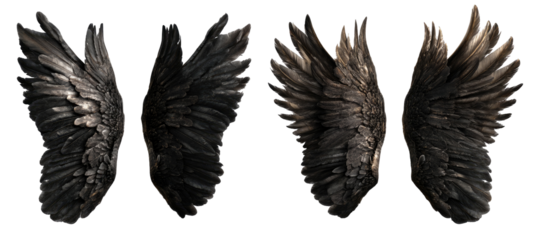 Dark, Detailed Angel Wings