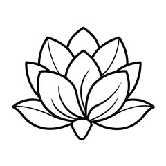 magnolia flower outline icon