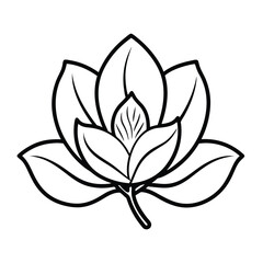 magnolia flower outline icon
