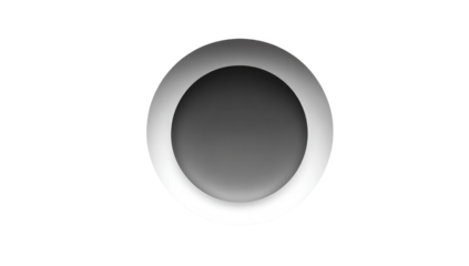 Empty, circular plate, grayscale.  Top-down view,  depicting a shallow, round dish, with a slightly raised rim.  Gradated grey tones on the interior surface