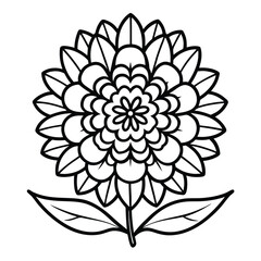 marigold flower outline icon