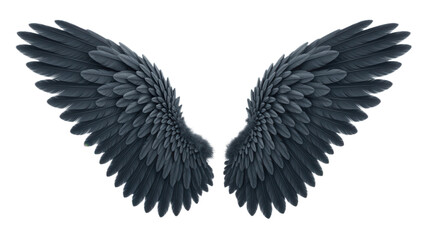 Obraz premium Dramatic feathered wings spread wide offer ethereal beauty and symbolic freedom for your design