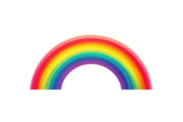 Vibrant rainbow arch against a black background
