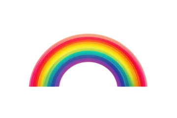Vibrant rainbow arch against a black background