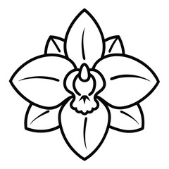 orchid flower outline icon
