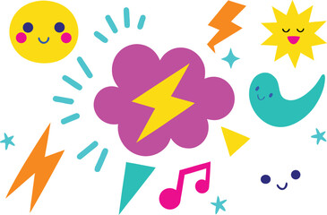 this image displays a vibrant collection of colorf.eps