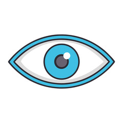 A minimalistic eye icon with clean lines, representing vision, observation, or awareness, designed for clear, simple, and modern digital or print use.

