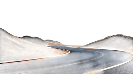 winding road leading towards mountain ranges, journey forward 