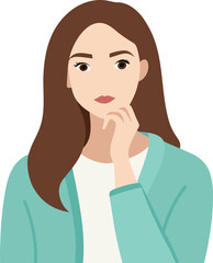 this is a digital illustration of a young woman wi.eps