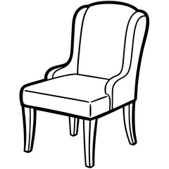 Minimalist Dining Chair Line Drawing