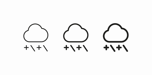 cloud with snow icon sign vector