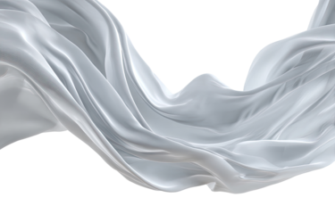 Flowing, billowing, light gray fabric.  A smooth, draped texture against a black background