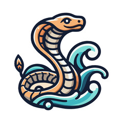Fototapeta premium cobra snake illustration design