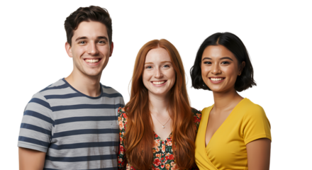 Diverse Group of Smiling Young Adults