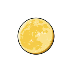 A bright, yellow full moon