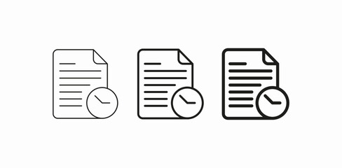 document time history icon sign vector