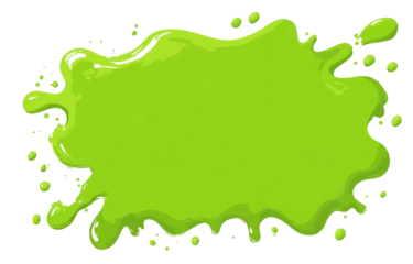 Vibrant lime green blob splatter