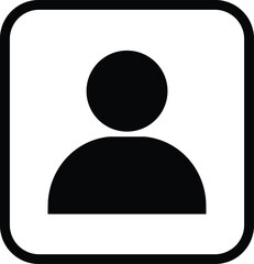 User profile icon vector illustration, simple avatar silhouette symbol for website, mobile application, business identity, communication, account settings, and digital interface design