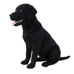 Adorable Black Labrador Puppy Portrait Playful Pup Posing Loyal Companion Dog Friend Pet Love on Transparent Background
